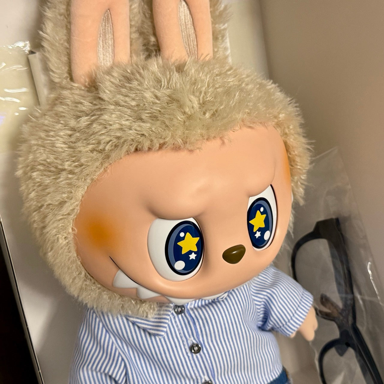 Authentic Labubu Flip with me 40cm The Monsters Popmart Vinyl Plush Doll