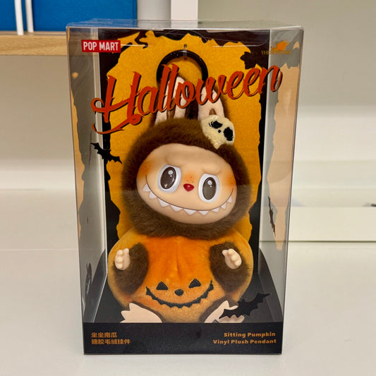 Authentic Labubu Happy Halloween - Sitting Pumpkin Popmart Vinyl Plush Pendant