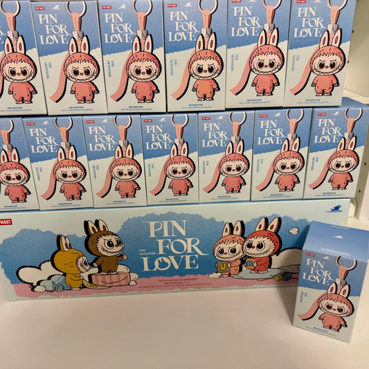 Authentic Popmart Labubu Pin for Love Vinyl Plush Pendant N-Z