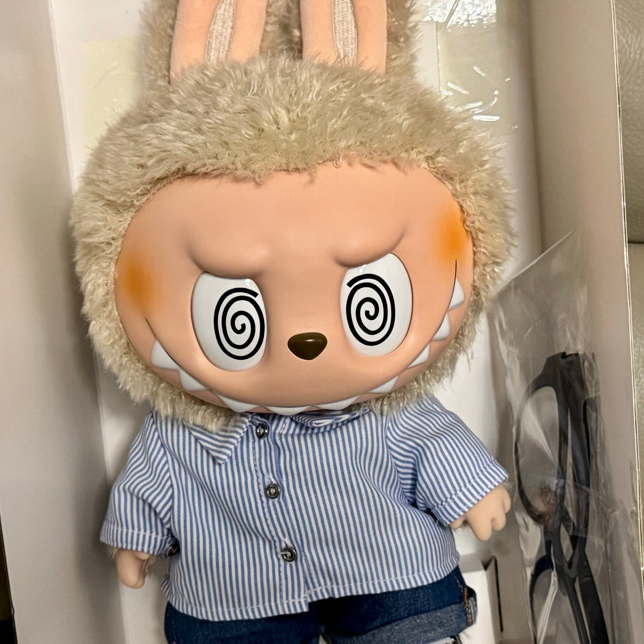 Authentic Labubu Flip with me 40cm The Monsters Popmart Vinyl Plush Doll