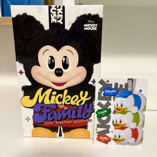 Authentic Popmart Mickey Family Cute Together Keychain Figures- confirmed SECRET