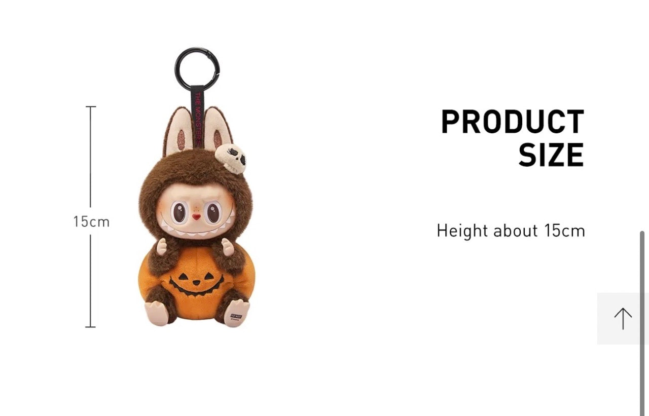 Authentic Labubu Happy Halloween - Sitting Pumpkin Popmart Vinyl Plush Pendant
