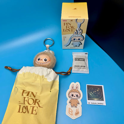 Authentic Popmart Labubu Pin for Love Vinyl Plush Pendant A-M