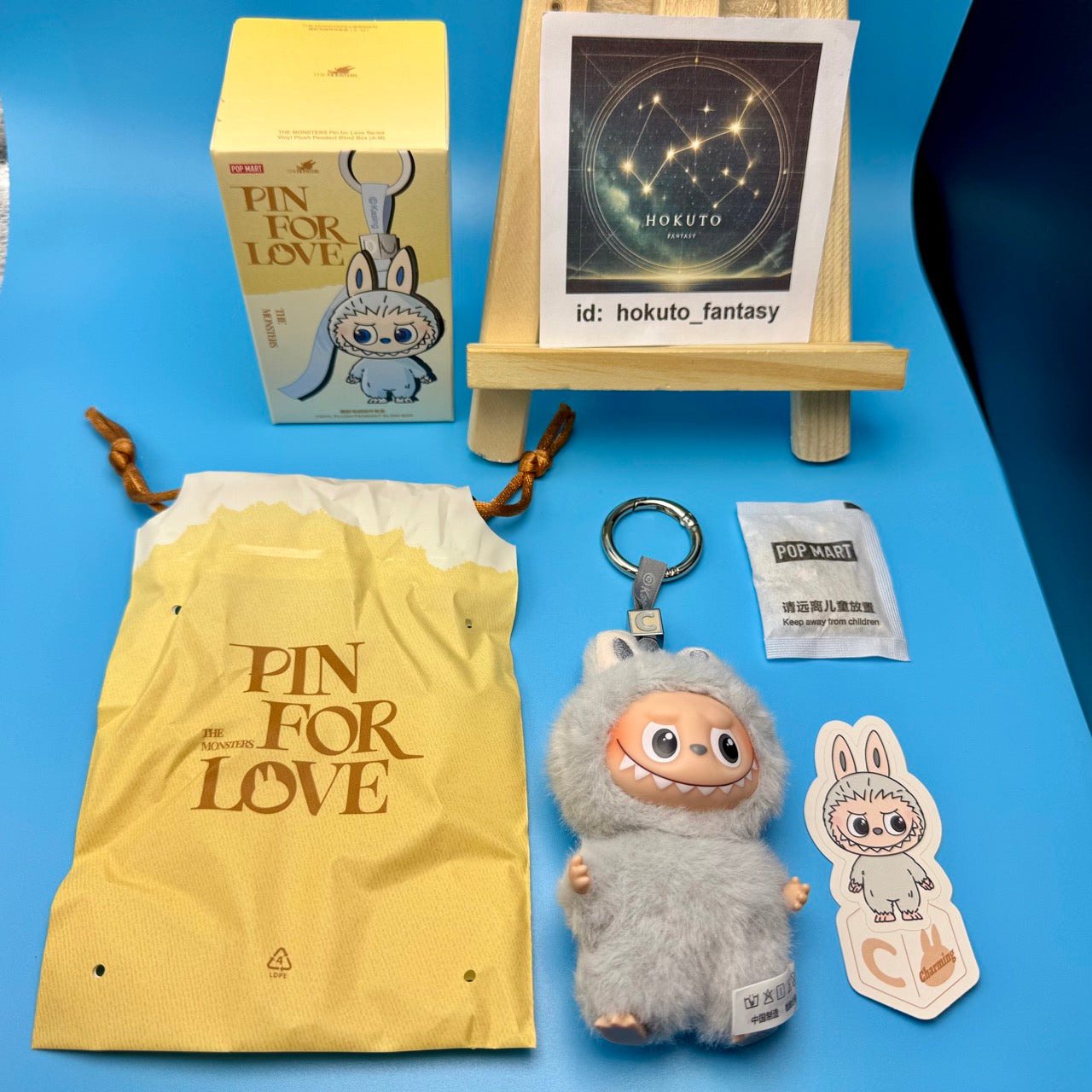 Authentic Popmart Labubu Pin for Love Vinyl Plush Pendant A-M