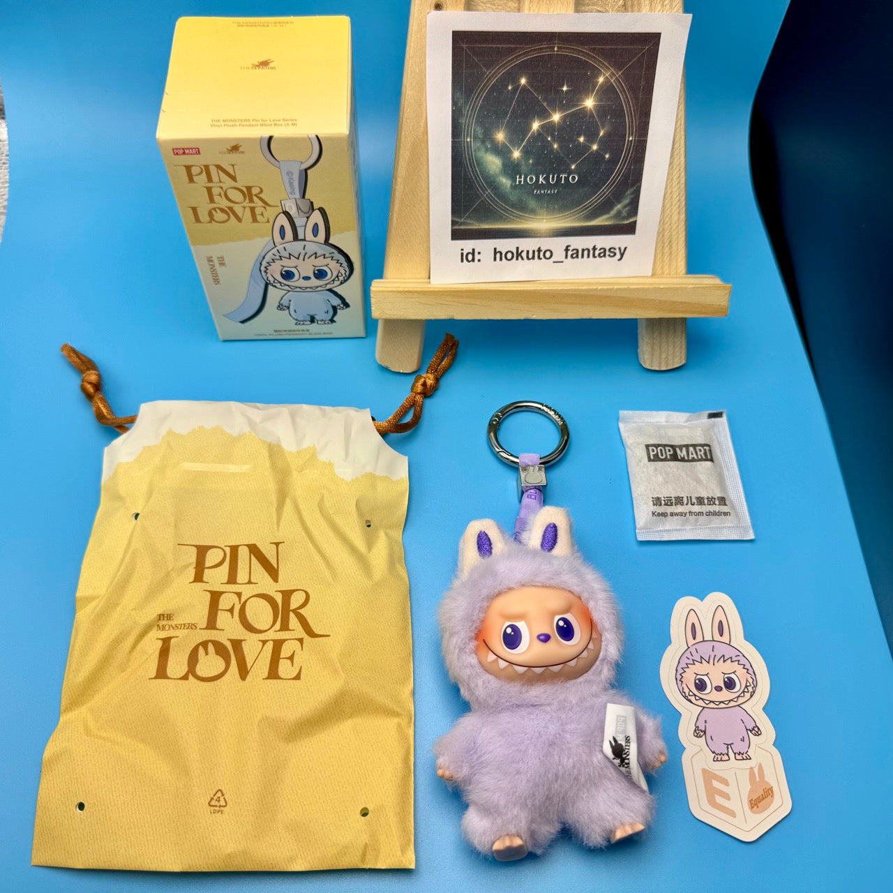Authentic Popmart Labubu Pin for Love Vinyl Plush Pendant A-M