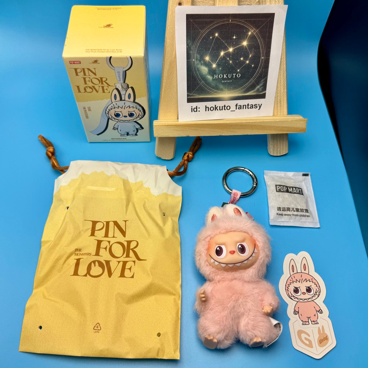 Authentic Popmart Labubu Pin for Love Vinyl Plush Pendant A-M