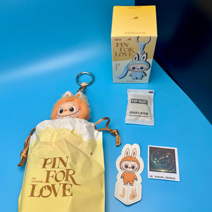 Authentic Popmart Labubu Pin for Love Vinyl Plush Pendant A-M