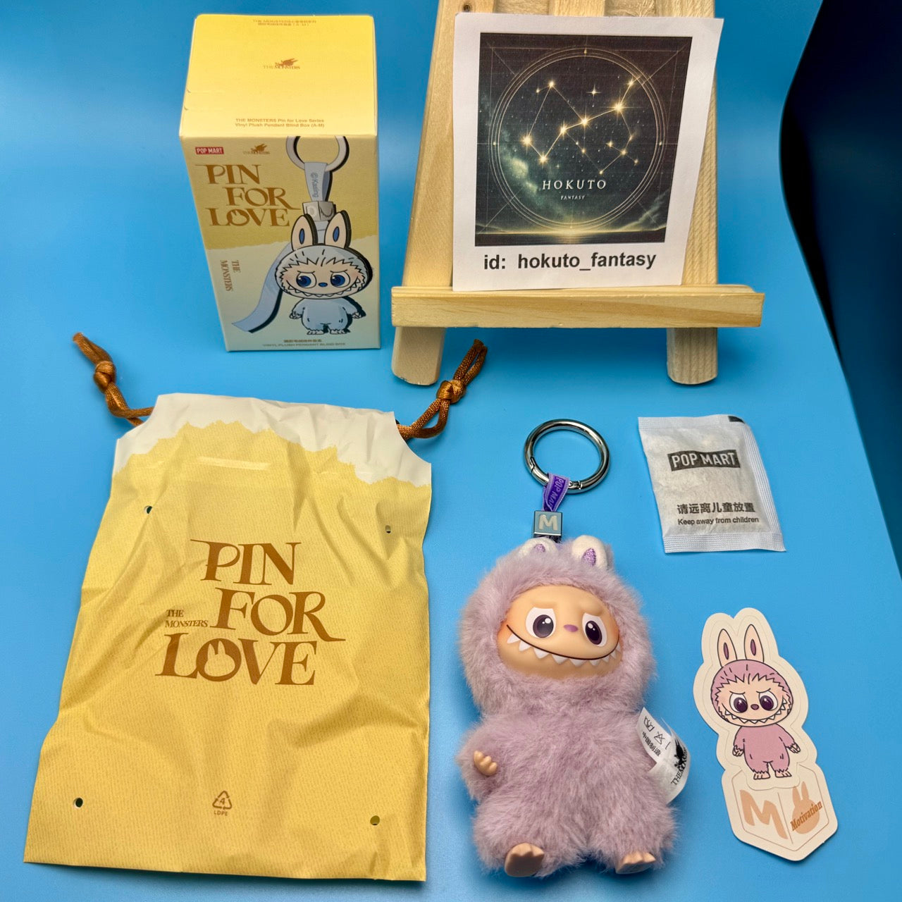 Authentic Popmart Labubu Pin for Love Vinyl Plush Pendant A-M