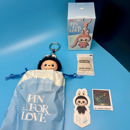Authentic Popmart Labubu Pin for Love Vinyl Plush Pendant N-Z