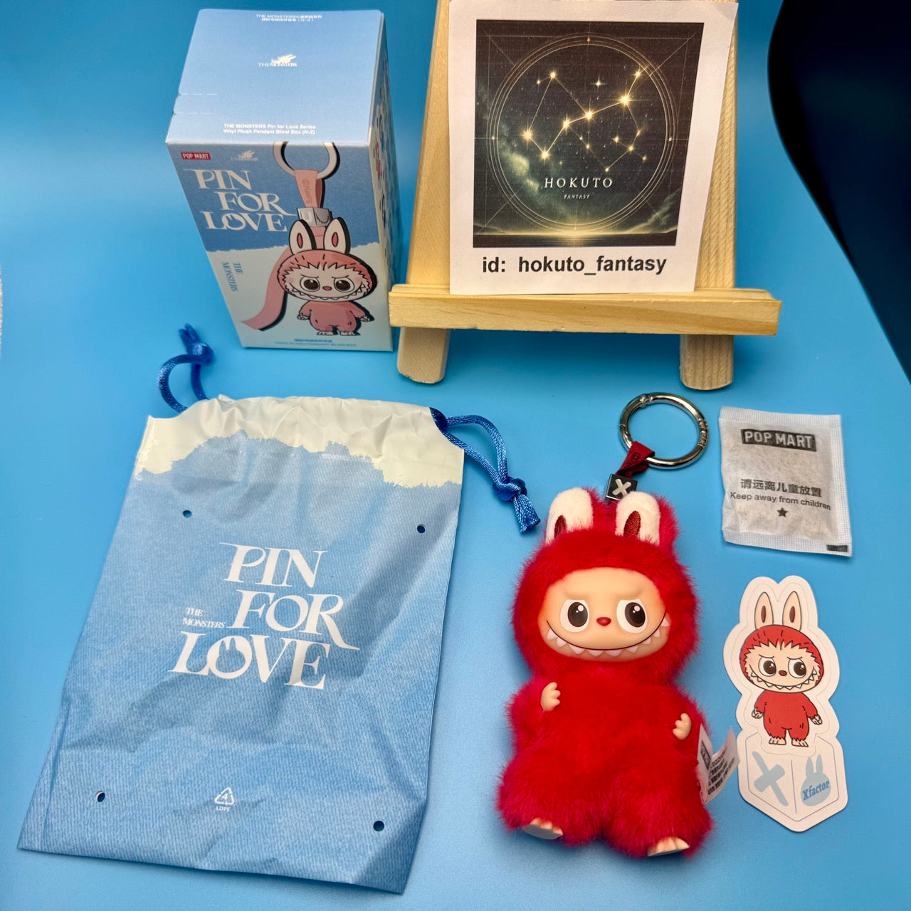 Authentic Popmart Labubu Pin for Love Vinyl Plush Pendant - confirmed char