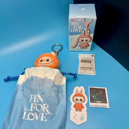 Authentic Popmart Labubu Pin for Love Vinyl Plush Pendant N-Z