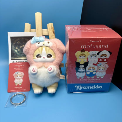 Mofusand × Sanrio Characters Kiramekko Mascot Keychain (Large)