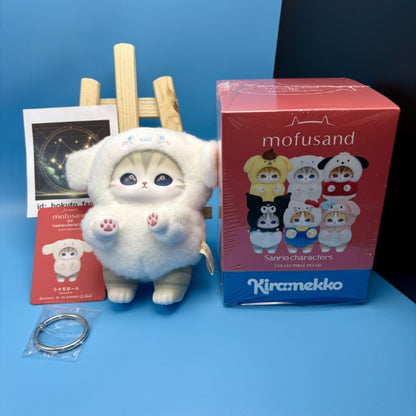 Mofusand × Sanrio Characters Kiramekko Mascot Keychain (Large)