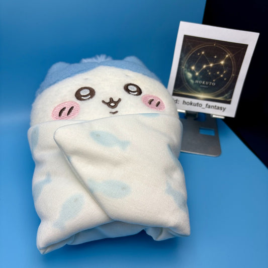 Chiikawa Authentic Mascot LARGE Swaddle Plush | Chiikawa Baby - Hachiware