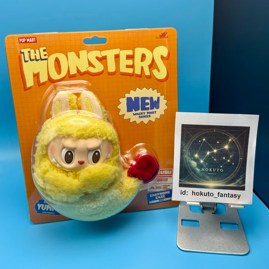 Auténtico colgante con estuche para auriculares Popmart Labubu | Serie Wacky Mart: Los Monstruos