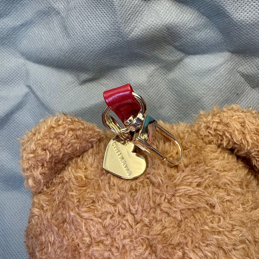 Chiikawa Authentic Mascot Keychain (Large) | Kiramekko Teddy Bear